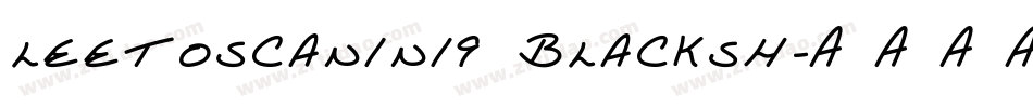 LeeToscanini9 BlackSH字体转换